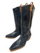 Free People Shoe Size 38.5 Black & Tan Leather Pointed Toe Pull Tab Tall Boots Black & Tan / 38.5