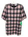 Toccin NY Size 6 Pink & Multi Polyester A-line Back Zip Plaid Pockets Dress Pink & Multi / 6