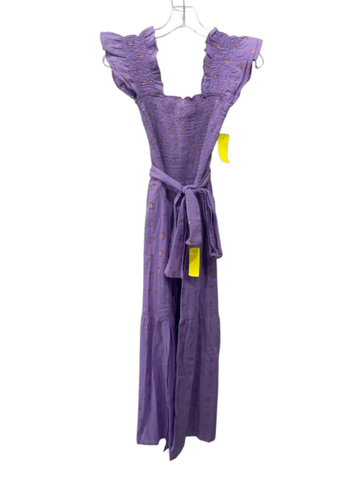 Perry Walker Size 1 purple & pink Cotton & Silk Sleeveless Metallic Thread Dress purple & pink / 1