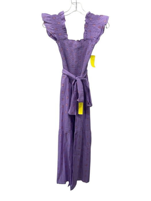 Perry Walker Size 1 purple & pink Cotton & Silk Sleeveless Metallic Thread Dress purple & pink / 1