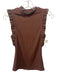 Sunday in Brooklyn Size XXS Brown Rayon Blend PU Leather Detail Sleeveless Top Brown / XXS