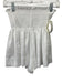 Koch Size S White Polyester Shirred Waist Gathered Ruffle top Mini Shorts White / S