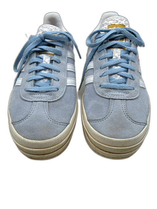 Adidas Shoe Size 7 Baby Blue & White Leather Platform Platform Sneakers Baby Blue & White / 7