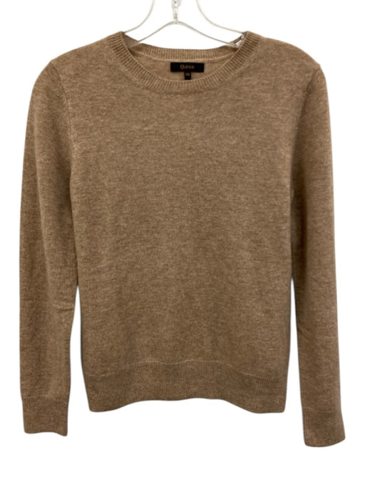 Quince Size XS Brown Cashmere Crewneck Long Sleeve Heathered Sweater Brown / XS