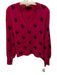 Skull Cashmere Size S Pink Cashmere Skull Print V Neck Long Sleeve Sweater Pink / S
