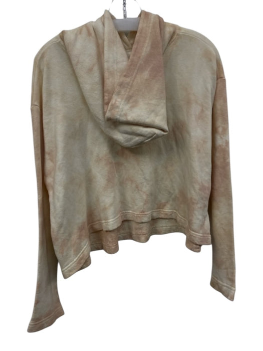 Enza Costa Size S Cream multi Cotton Blend Hood Tie Dye Long Sleeve Sweater Cream multi / S