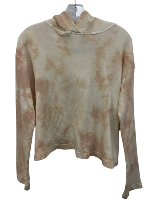 Enza Costa Size S Cream multi Cotton Blend Hood Tie Dye Long Sleeve Sweater Cream multi / S
