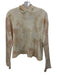 Enza Costa Size S Cream multi Cotton Blend Hood Tie Dye Long Sleeve Sweater Cream multi / S
