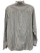 Kerri Rosenthal Size S White & Gray Cotton Embroidered Stripe Button Down Top White & Gray / S