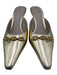 Sam Edelman Shoe Size 7.5 Gold Leather Upper Chain Link Detail Pointed Toe Pumps Gold / 7.5