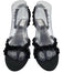 Lilly Sisto for Gianni Bini Shoe Size 8.5 Black fabric upper Ruffle Sandals Black / 8.5