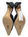 Sam Edelman Shoe Size 8.5 Black & Cream fabric upper Satin Pointed Toe Pumps Black & Cream / 8.5