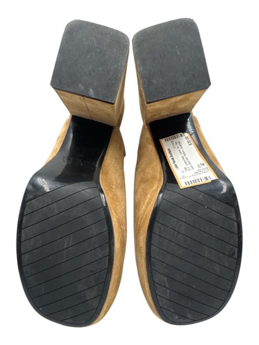 Zara Shoe Size 40 Camel Tan Faux Suede Block Heel Platform Clogs Camel Tan / 40