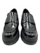 Steve Madden Shoe Size 8.5 Black Leather Upper Glossy Lug sole Platform Loafers Black / 8.5