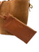 Yves Saint Laurent Chestnut Brown Suede Leather Logo Bucket Crossbody Strap Bag Chestnut Brown / Small