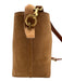 Yves Saint Laurent Chestnut Brown Suede Leather Logo Bucket Crossbody Strap Bag Chestnut Brown / Small