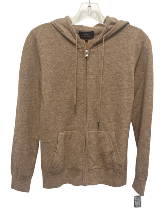 Quince Size XS Beige Cashmere Zip Front Hood Jacket Beige / XS