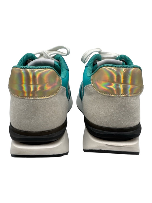 OPP Shoe Size Est. 7.5/8 Teal Blue & Multi Leather Low Top Lace Up Sneakers Teal Blue & Multi / Est. 7.5/8