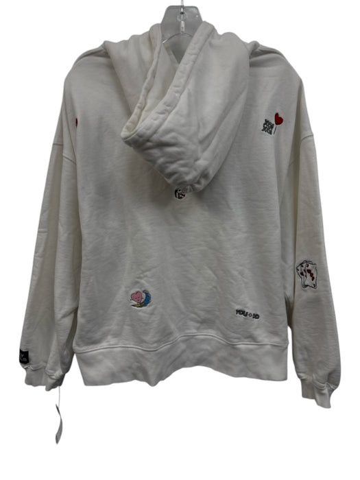 Daily Drills Size XS/S White Cotton Hood Embroidered Pullover Sweatshirt White / XS/S