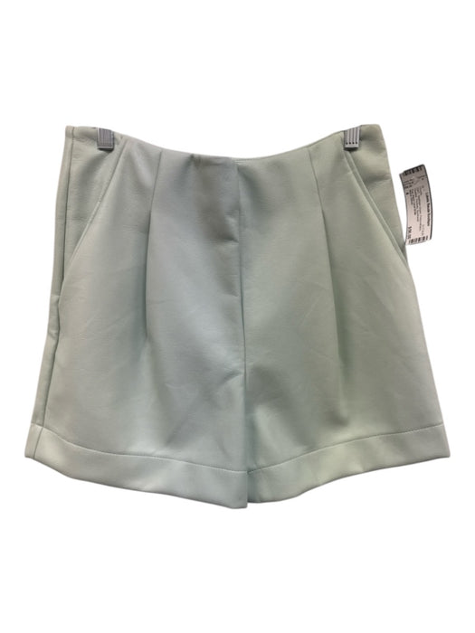 Marie Oliver Size 4 Seafoam Green Polyurethane Pleated Pockets Shorts Seafoam Green / 4