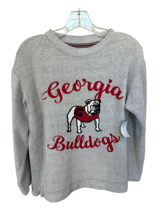 Pressbox Size S Gray & Red Cotton Blend Long Sleeve UGA Sweater Gray & Red / S