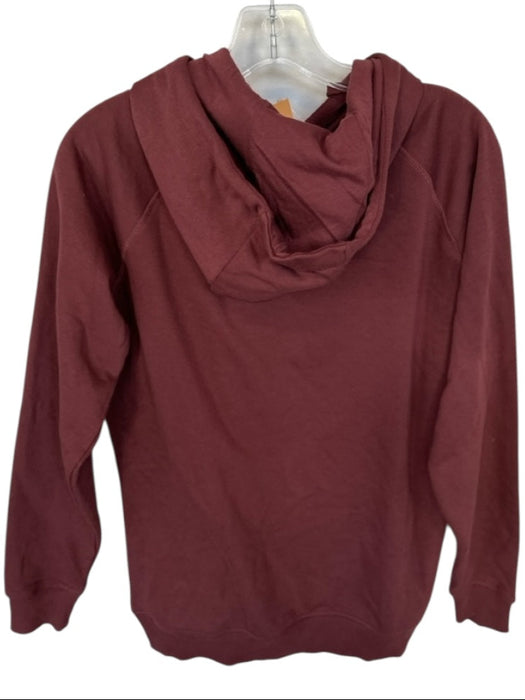 Gymshark Size S Maroon Cotton Blend Long Sleeve kangaroo Pocket Athletic Hoodie Maroon / S