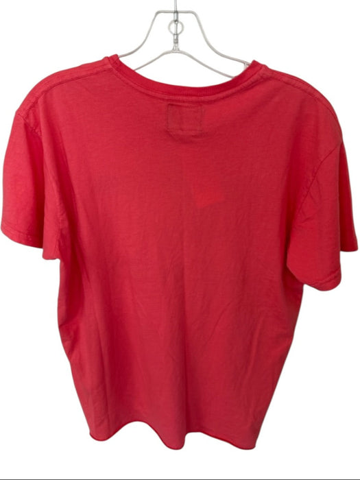 Retro Brand Size S Salmon & Navy Cotton Short Sleeve graphic Top Salmon & Navy / S