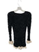 Mable Size S Black & Cream Polyester Long Bell Sleeve Gathered Back Zip Dress Black & Cream / S