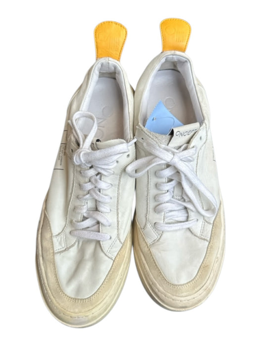 Oncept Shoe Size 6 Cream & Tan Leather Suede Accent Athletic Sneakers Cream & Tan / 6