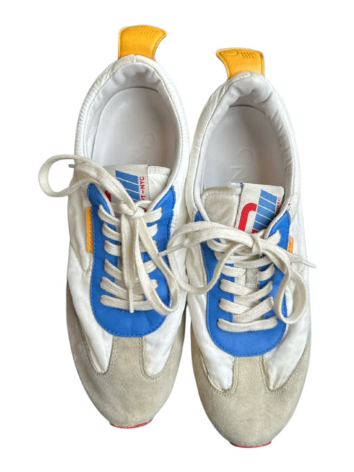 Oncept Shoe Size 6 Blue & Orange Leather Color Block Athletic Sneakers Blue & Orange / 6