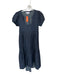 Never a Wallflower Size XS Dark Wash Cotton Short Sleeve Maxi Dress Dark Wash / XS