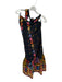 Farm Rio Size XSP Black & Multi Cotton Strapless Back Tie Flowers Maxi Dress Black & Multi / XSP