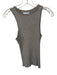 Crescent Size S Gray Viscose Blend Sleeveless Ribbed Metallic Top Gray / S