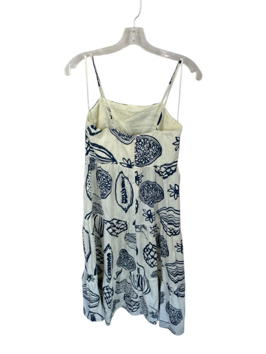 Petal + Pup Size S Cream & Navy Cotton Spaghetti Strap Botanical Maxi Dress Cream & Navy / S