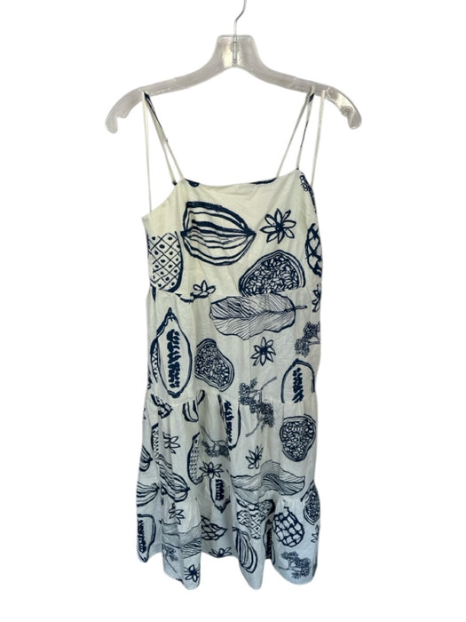 Petal + Pup Size S Cream & Navy Cotton Spaghetti Strap Botanical Maxi Dress Cream & Navy / S