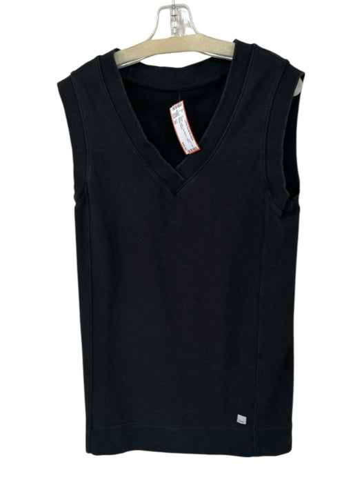 Vuori Size XS Black Cotton Cap Sleeve V Back Athletic Dress Black / XS