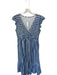By Anthropologie Size S Blue & White Cotton Flutter Sleeves Gingham Maxi Dress Blue & White / S