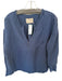 We The Free Size XS Navy Cotton Long Sleeve Gauze Raw Hem Top Navy / XS