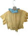 Ralph Lauren Size M Yellow & Blue Cotton Peplum Paint Splatter Button Down Top Yellow & Blue / M