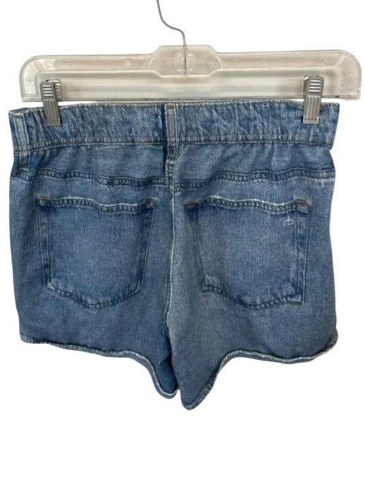 Rag & Bone Size XS Med Light Wash Cotton Blend Elastic Waist Denim Print Shorts Med Light Wash / XS