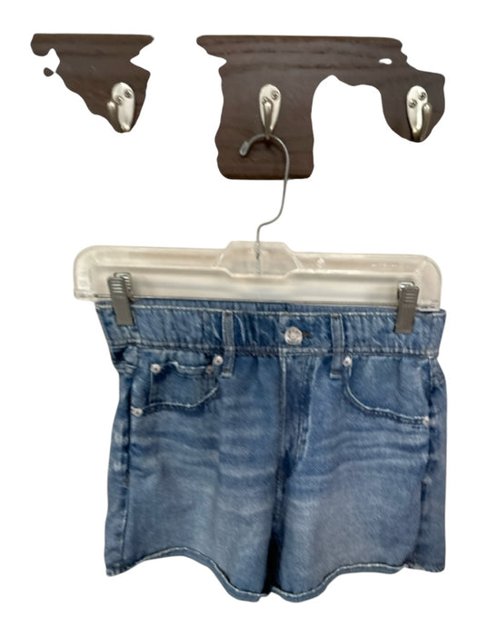 Rag & Bone Size XS Med Light Wash Cotton Blend Elastic Waist Denim Print Shorts Med Light Wash / XS