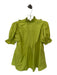 Entro Size S Green Polyester Blend Short Balloon Sleeve Acordian Pleated Dress Green / S