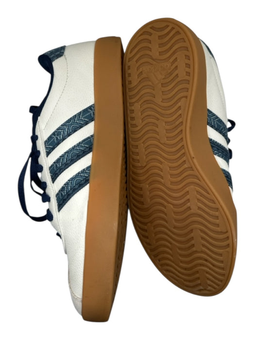 Adidas Shoe Size 5.5 White & Navy Leather Athletic Sneakers White & Navy / 5.5