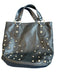 Maurizio Taiuti Black & Silver Leather Top Handles Studded Bag Black & Silver / S