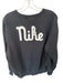 Nike Size S Black & White Cotton Long Sleeve Logo Crew Neck Athletic Sweatshirt Black & White / S
