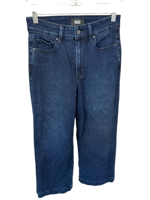 Paige Size 26 Dark Wash Cotton Blend High Waist Wide Leg Jeans Dark Wash / 26