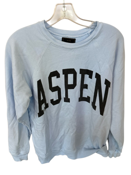 Retro Brand Size S Baby Blue & Black Cotton Long Sleeve Graphic Sweatshirt Baby Blue & Black / S