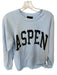 Retro Brand Size S Baby Blue & Black Cotton Long Sleeve Graphic Sweatshirt Baby Blue & Black / S
