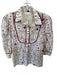 Pinch Size S Maroon & White Cotton Short Sleeve Flowers Cowboy Boot Top Maroon & White / S
