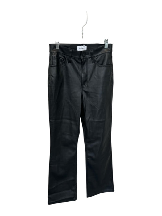 Pistola Size 24 Black Vegan Leather High Waist Bootcut Pants Black / 24